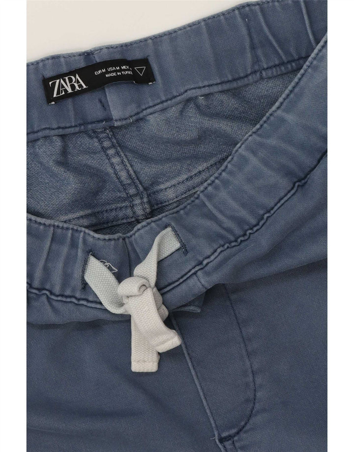 Zara Mens Chino Shorts Medium W32 Navy Blue