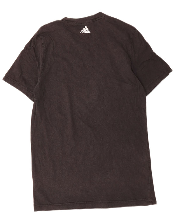Adidas Mens Graphic T-Shirt Top Medium Black Cotton