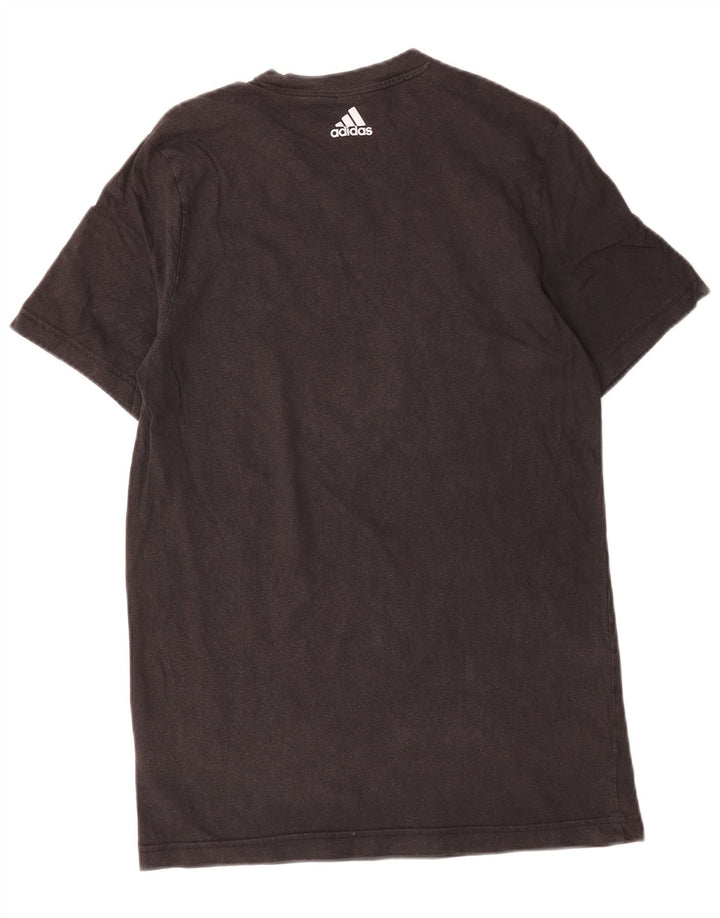 Adidas Mens Graphic T-Shirt Top Medium Black Cotton