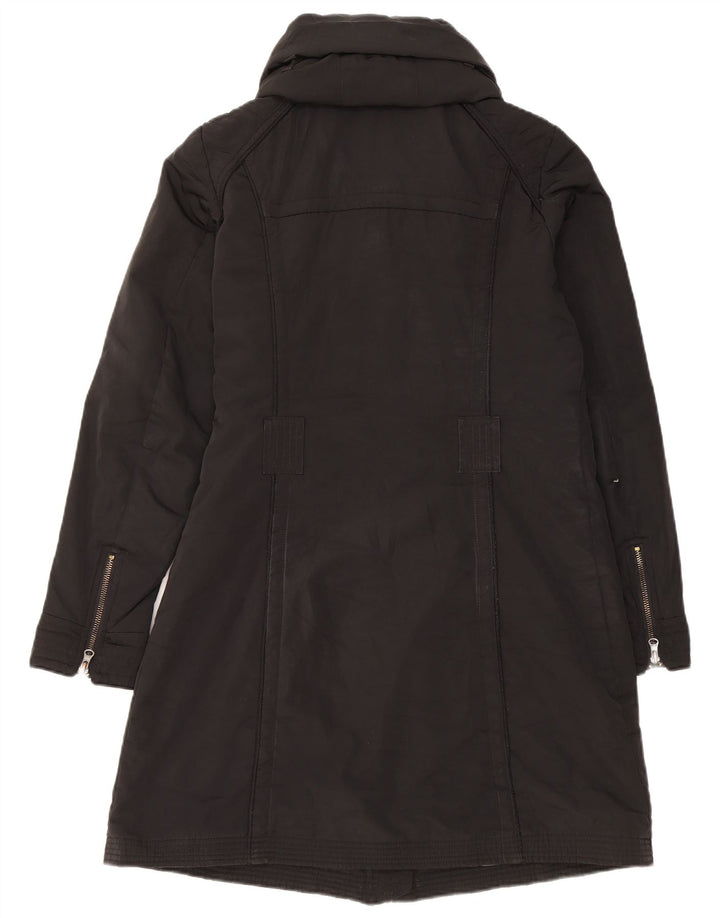 TRUSSARDI JEANS Womens Windbreaker Coat IT 44 Medium Black Polyester