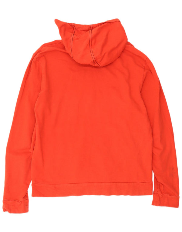 Emporio Armani Mens Graphic Hoodie Jumper XL Orange Cotton