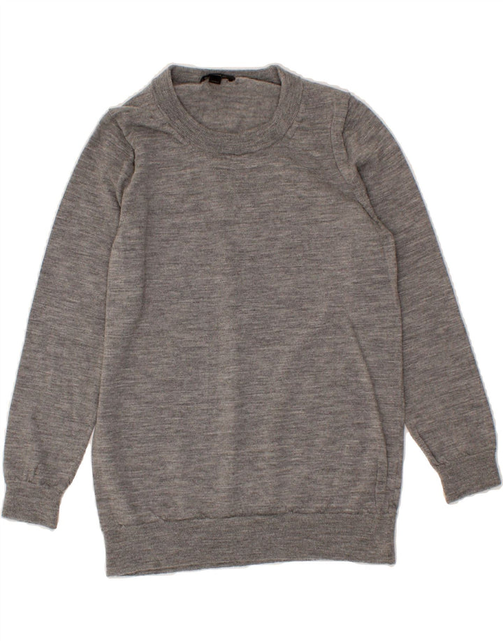 J. CREW Womens Crew Neck Jumper Sweater UK 12 Medium Grey Vintage J. Crew and Second-Hand J. Crew from Messina Hembry 