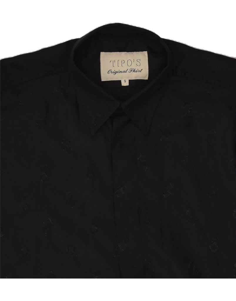 TIPO' S Mens Shirt Small Black | Vintage Tipo' S | Thrift | Second-Hand Tipo' S | Used Clothing | Messina Hembry 