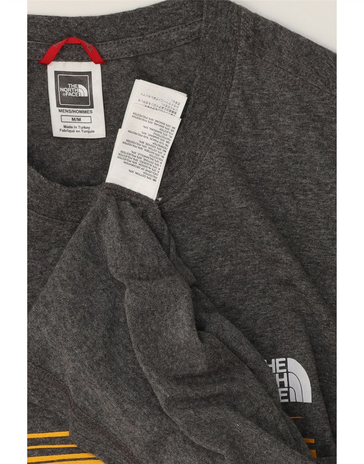 THE NORTH FACE Mens Graphic T-Shirt Top Medium Grey Cotton