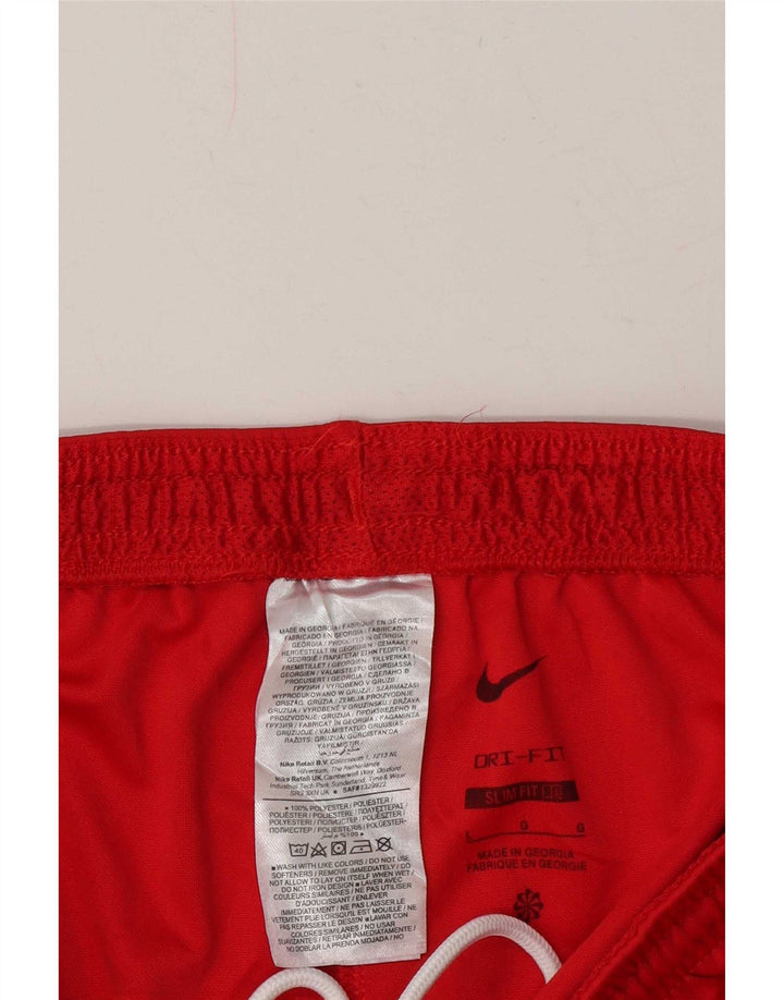 Nike Mens Dri Fit Slim Sport Shorts Large Red Polyester