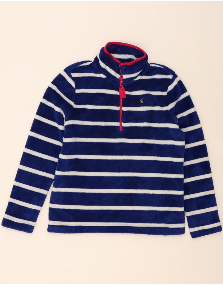JOULES Womens Oversized Fleece Jumper UK 8 Small Navy Blue Striped Vintage Joules and Second-Hand Joules from Messina Hembry 