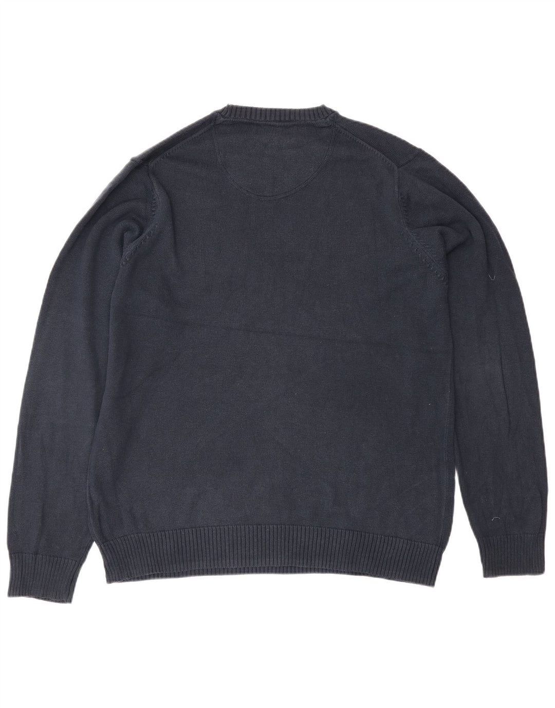 Marks & Spencer Mens Crew Neck Jumper Sweater Medium Navy Blue Cotton