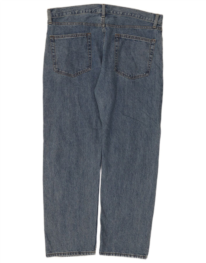 Marks & Spencer Mens Straight Jeans W38 L29 Blue Cotton