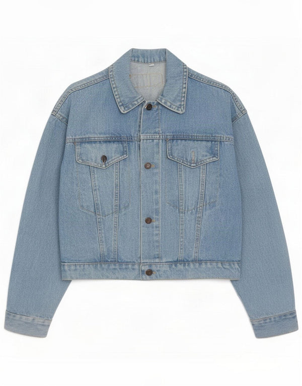 Eve Womens Oversized Denim Jacket US 1 XS Blue