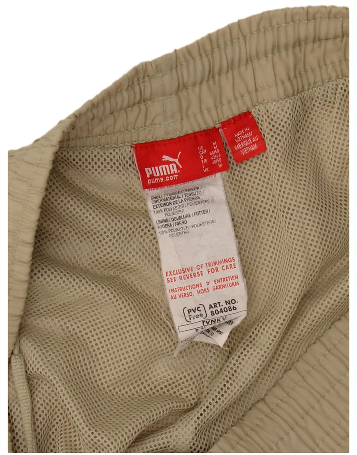 PUMA Mens Graphic Capri Tracksuit Trousers Medium Beige Polyester