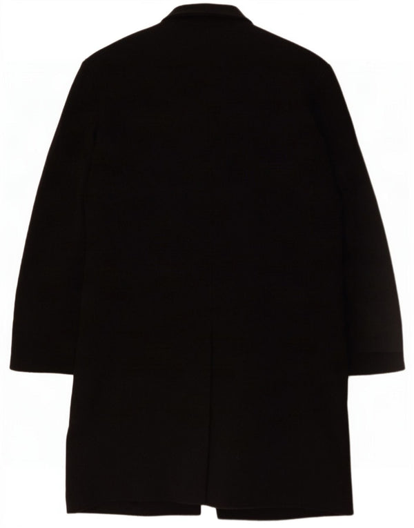 Zara Mens Overcoat UK 38 Medium Black Wool