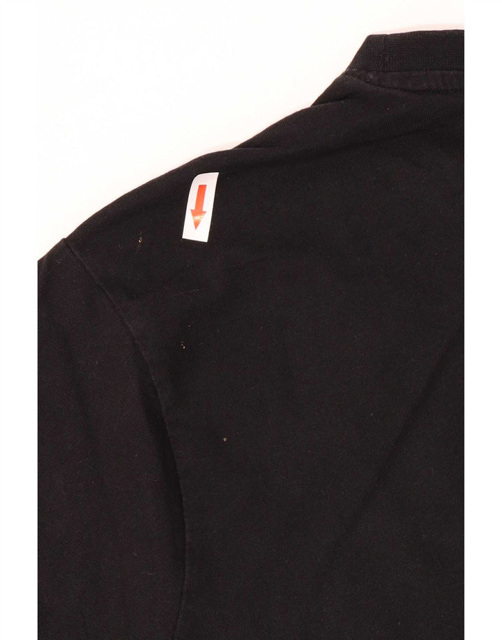 Kappa Mens Graphic T-Shirt Top Large Black Cotton