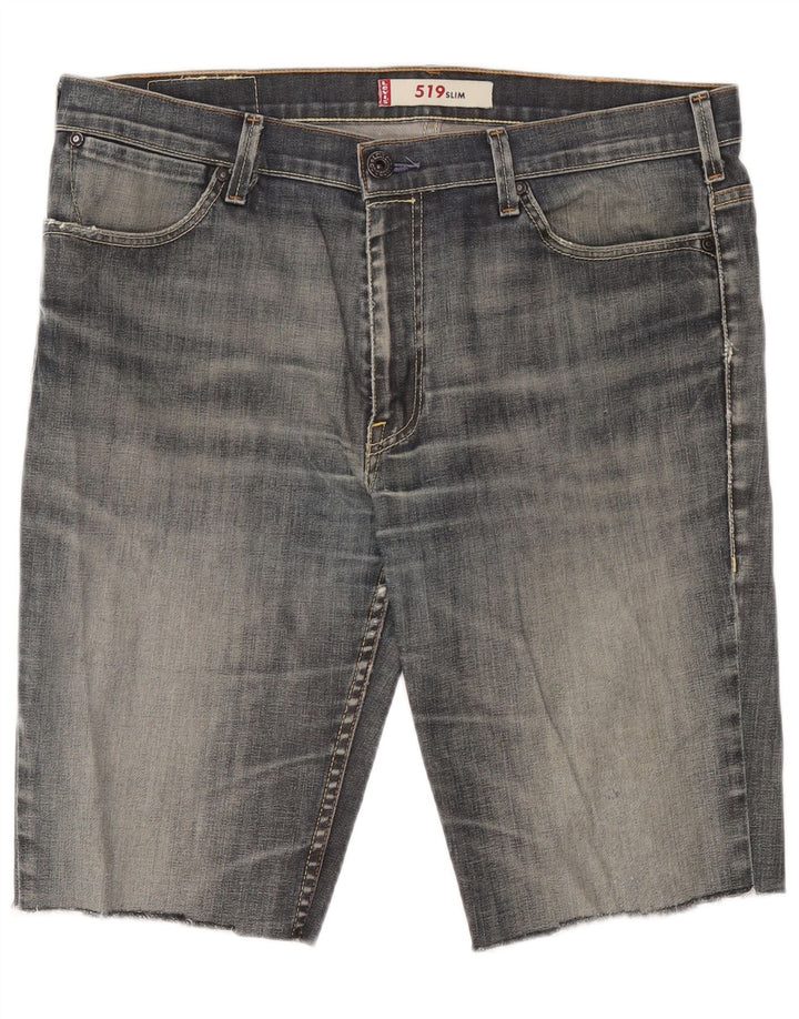 Levi's Mens 519 Slim Denim Shorts W38 XL Grey Cotton
