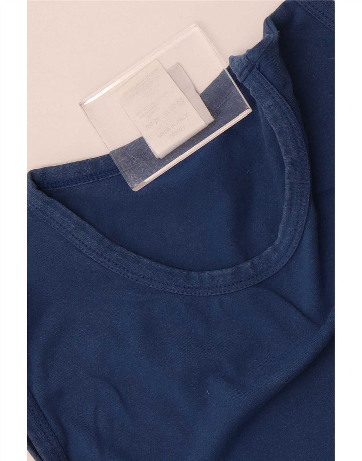 Adidas Mens Vest Top UK 36/38 Small Blue Cotton