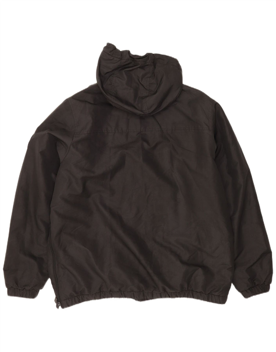 Ellesse Mens Graphic Hooded Anorak Jacket UK 44 2XL Black Polyester