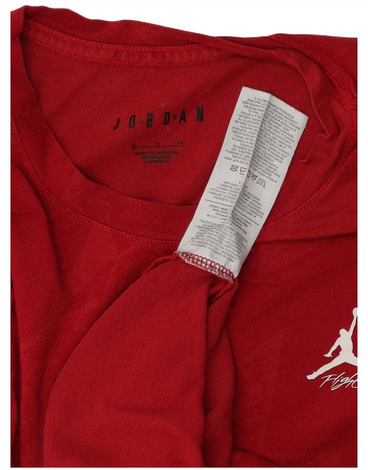 Jordan Mens T-Shirt Top XL Red Geometric Cotton