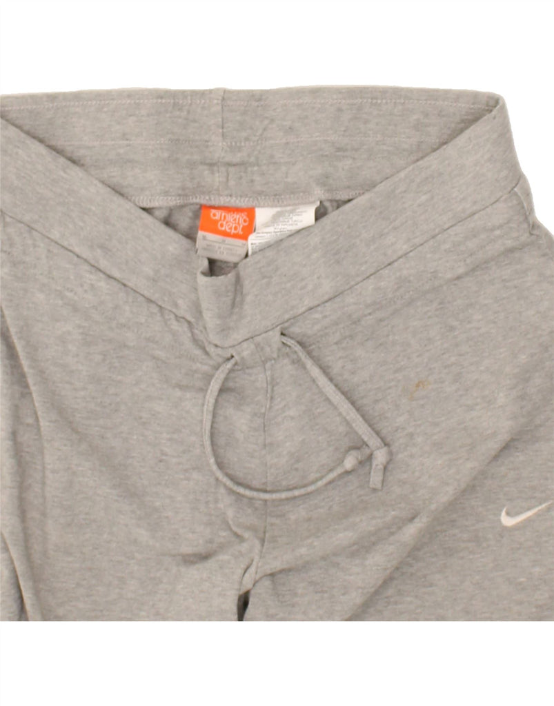 NIKE Womens Capri Tracksuit Trousers Joggers UK 12 Medium Grey Cotton | Vintage Nike | Thrift | Second-Hand Nike | Used Clothing | Messina Hembry 