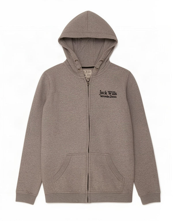 Jack Wills Boys Zip Hoodie Sweater 10-11 Years Grey Cotton