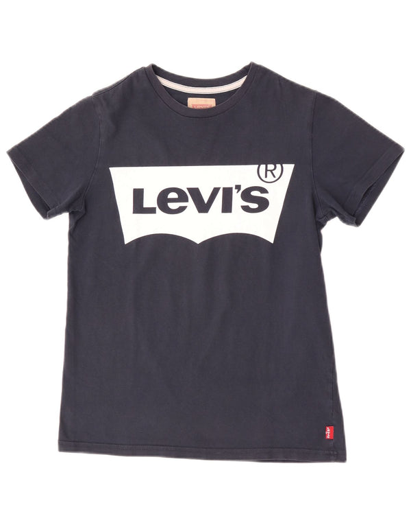 Levi's Boys Regular Graphic T-Shirt Top 13-14 Years Navy Blue Logo