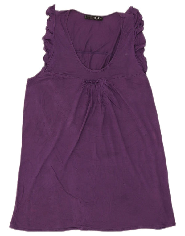 Liu Jo Womens Sleeveless Blouse Top IT 44 Medium Purple Modal