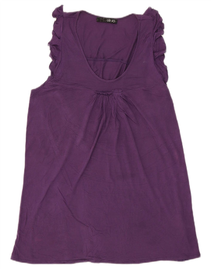 Liu Jo Womens Sleeveless Blouse Top IT 44 Medium Purple Modal