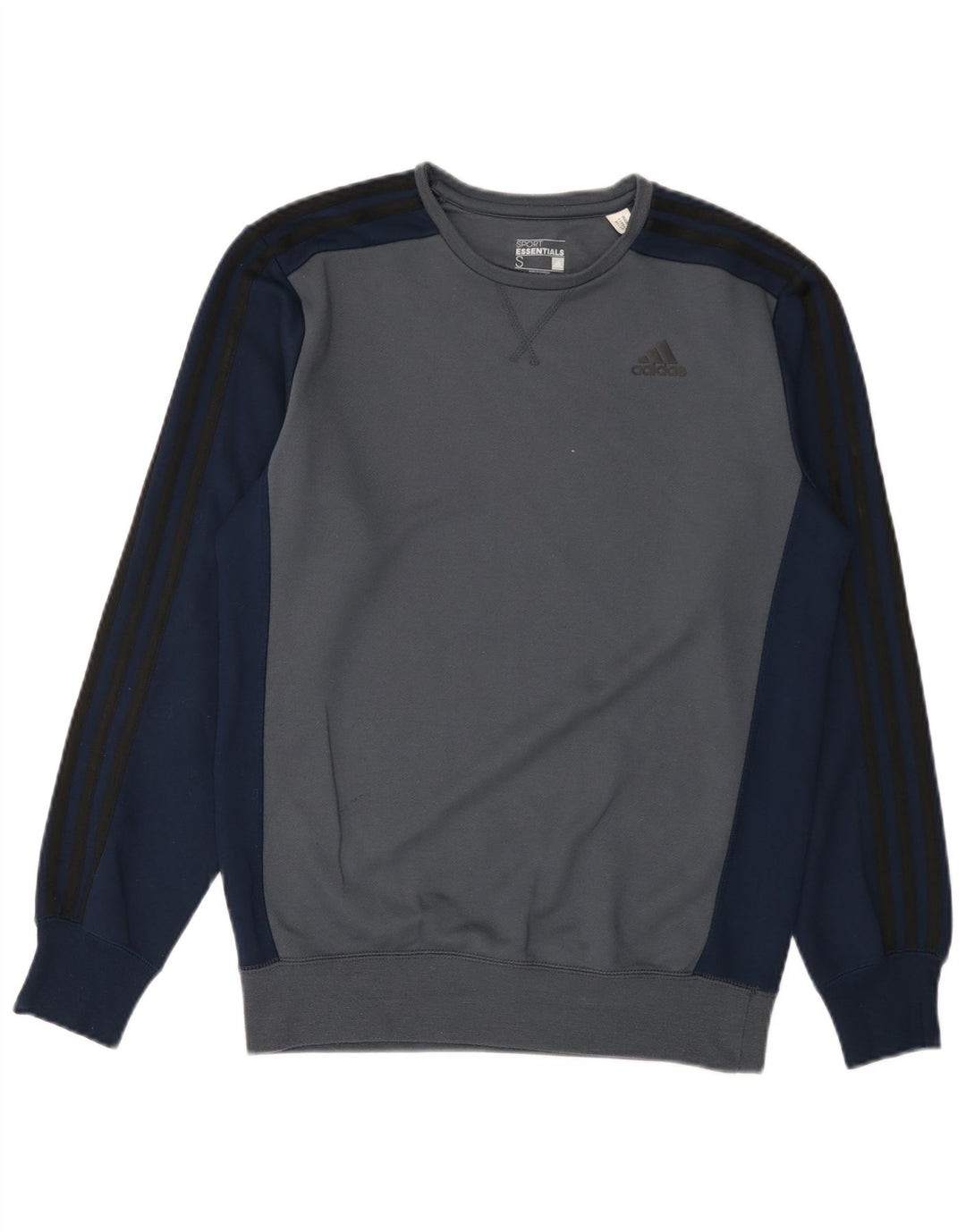 Adidas Mens Climalite Sweatshirt Jumper Small Blue Colourblock Polyester
