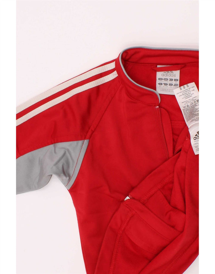 Adidas Baby Boys Tracksuit Top Jacket 12-18 Months Red Polyester