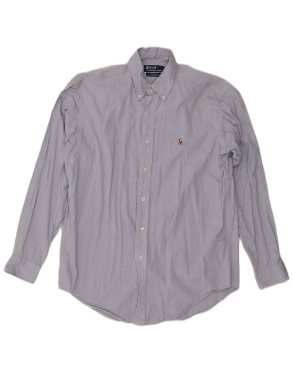 Polo Ralph Lauren Mens Yarmouth Shirt Size 15 1/2 Medium Blue Cotton