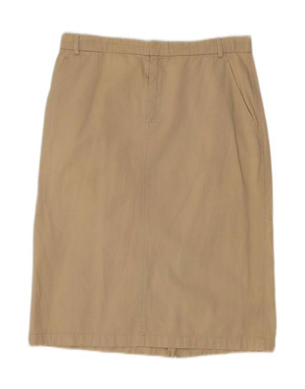 Max Mara Womens Weekend Straight Skirt UK 14 Large W32 Beige Cotton