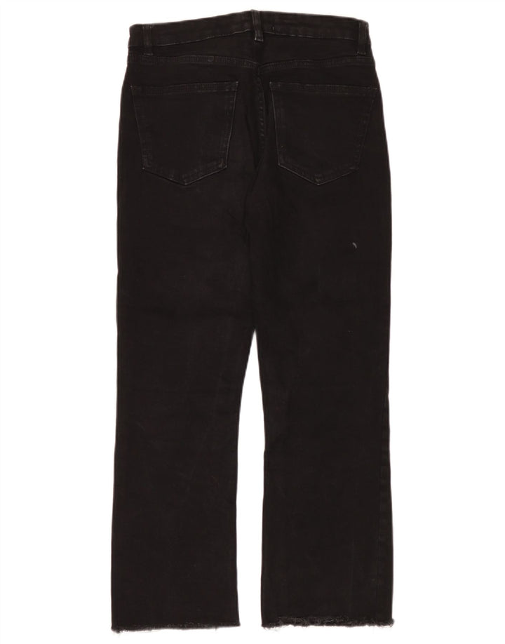 Zara Womens Cropped Jeans EU 38 Small W28 L24 Black