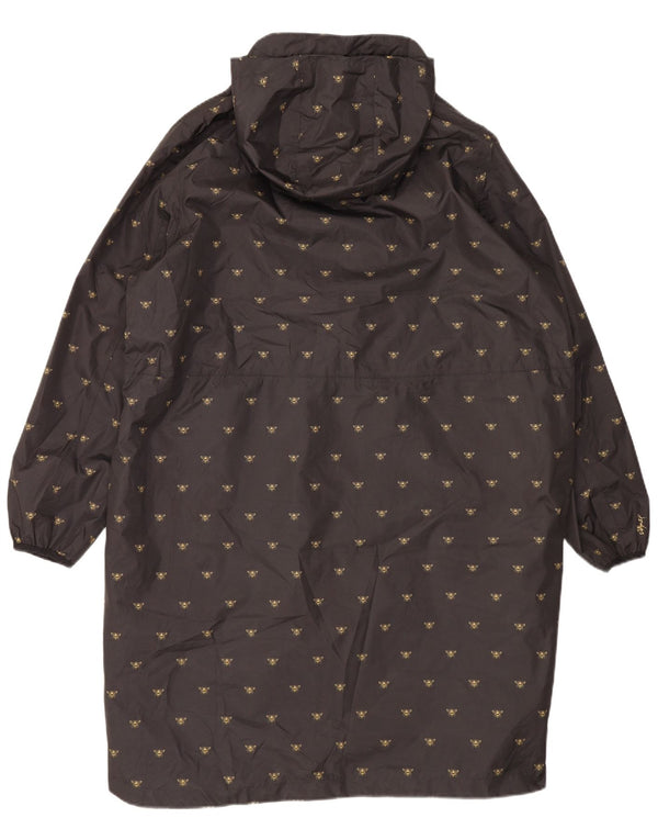 Joules Womens Hooded Raincoat UK 20 2XL Black Polyester