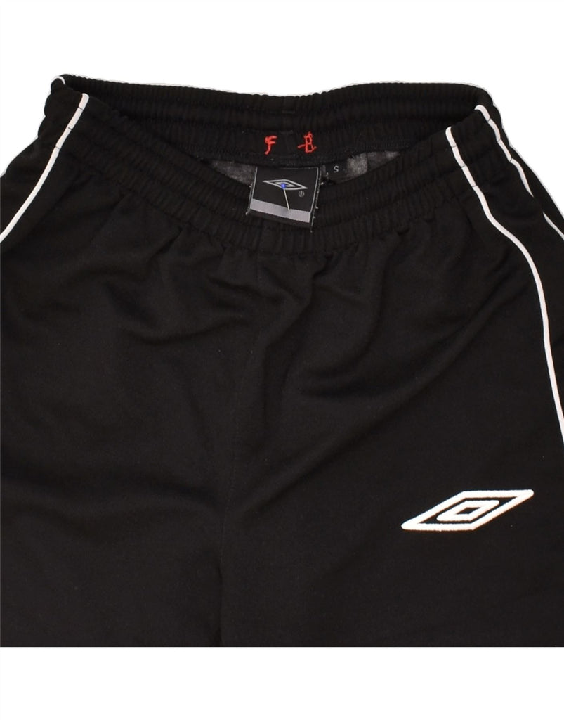 UMBRO Girls Graphic Bermuda Sport Shorts 8-9 Years Small Black Polyester Vintage Umbro and Second-Hand Umbro from Messina Hembry 