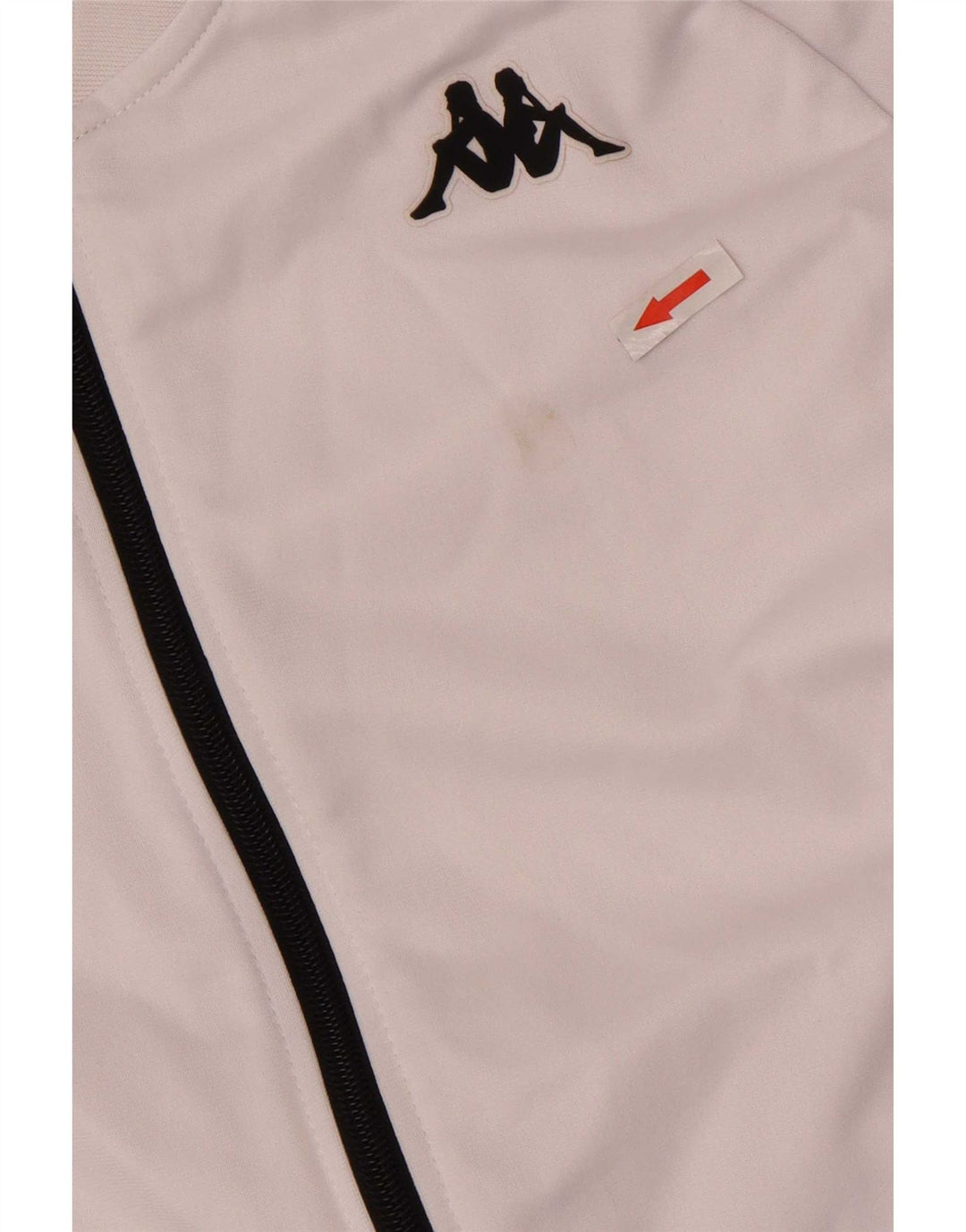 Kappa Womens Graphic Tracksuit Top Jacket UK 10 Small White Colourblock