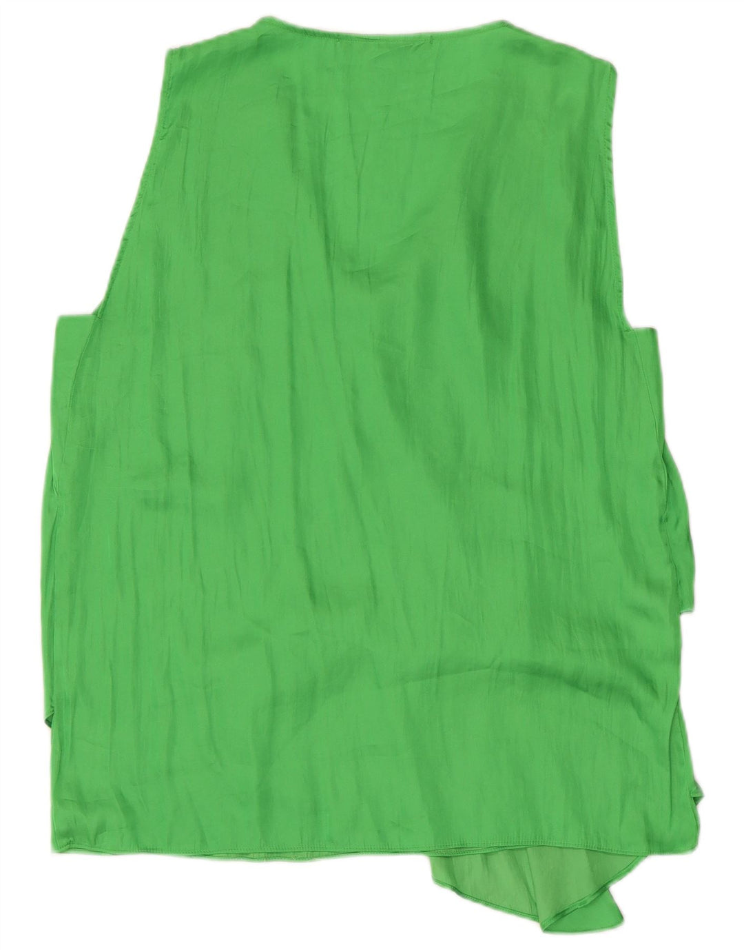 Zara Womens Sleeveless Blouse Top UK 18 XL Green