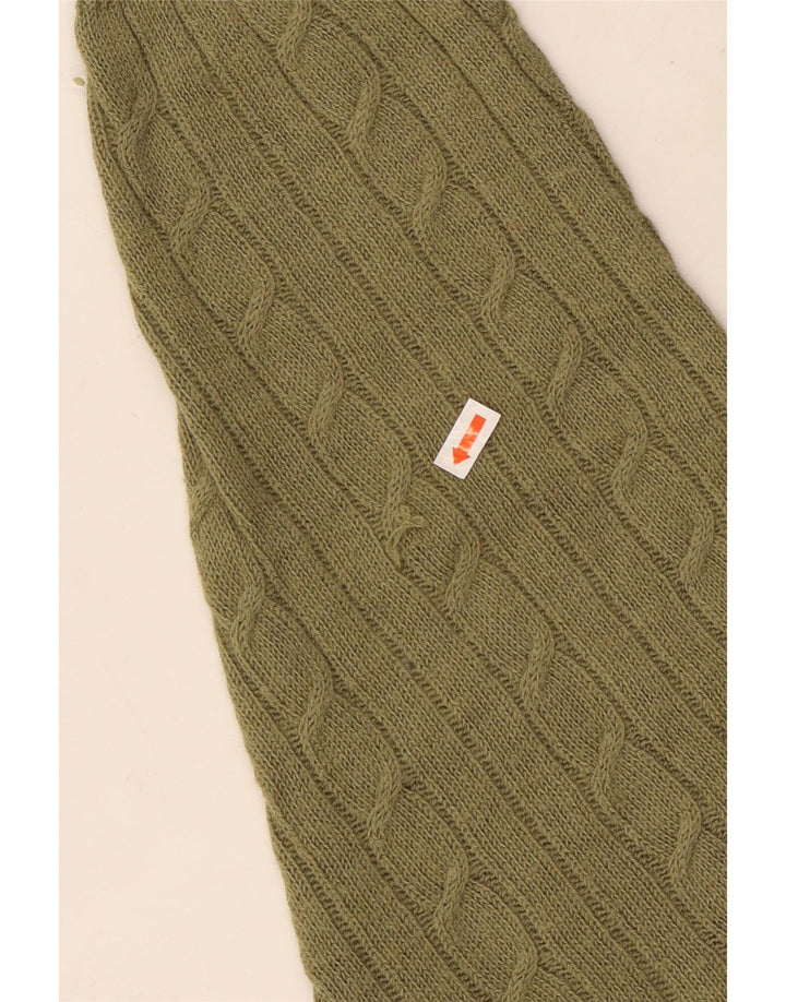 VINTAGE Mens V-Neck Jumper Sweater Large Khaki