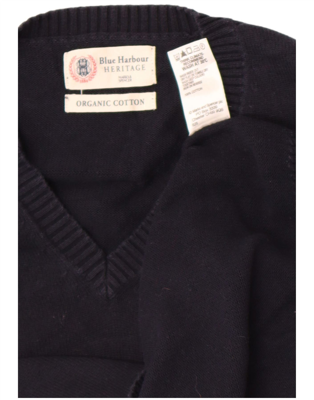 Marks & Spencer Mens Blue Harbour Vest Tank Top Large Navy Blue Cotton
