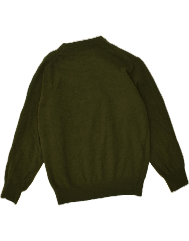 BENETTON Womens Crew Neck Jumper Sweater UK 14 Medium Green Lambswool | Vintage Benetton | Thrift | Second-Hand Benetton | Used Clothing | Messina Hembry 