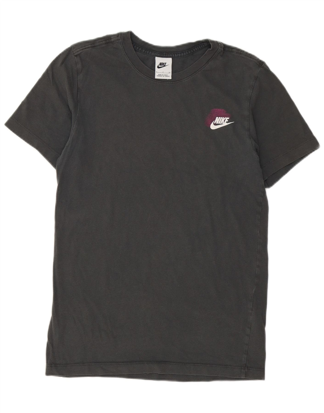 NIKE Mens Graphic T-Shirt Top Small Grey Cotton