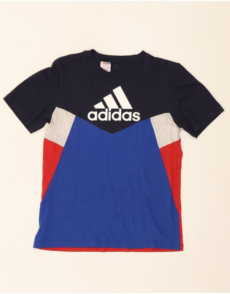 ADIDAS Boys Graphic T-Shirt Top 15-16 Years Multicoloured Colourblock Vintage Adidas and Second-Hand Adidas from Messina Hembry 