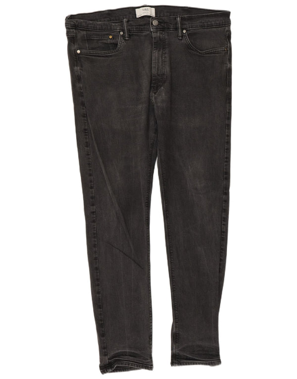 Marks & Spencer Mens Slim Jeans W38 L33 Grey Cotton