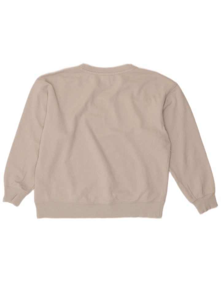CALVIN KLEIN Womens Performance Sweatshirt Jumper UK 14 Medium Off White