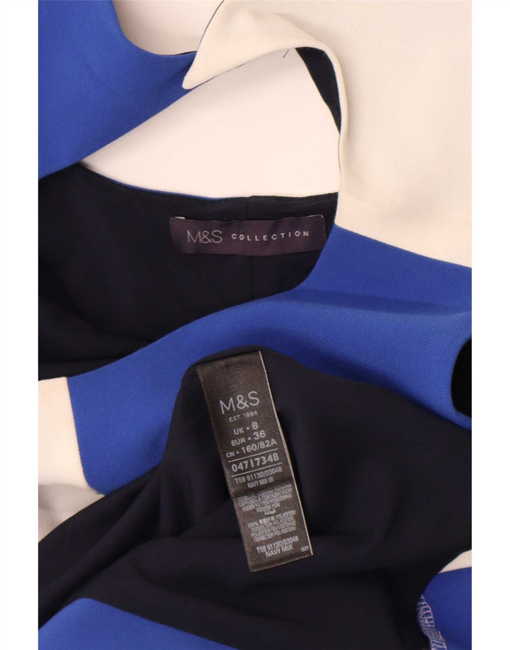 Marks & Spencer Womens Sheath Dress UK 8 Small Multicoloured Colourblock