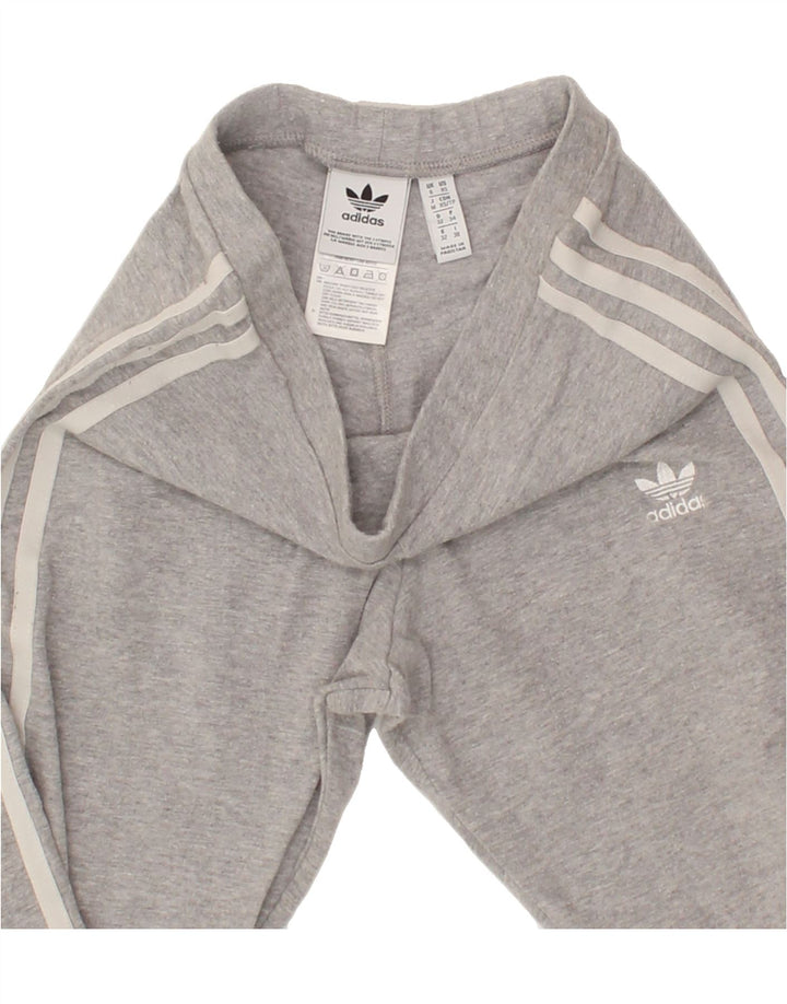 ADIDAS Womens Leggings UK 6 XS Grey Cotton Vintage Adidas and Second-Hand Adidas from Messina Hembry 