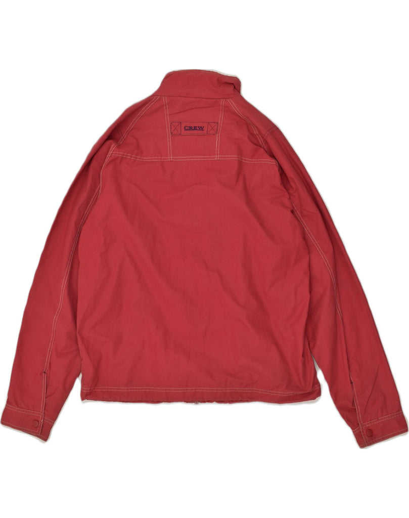 CREW CLOTHING Mens Bomber Jacket UK 38 Medium Red Cotton | Vintage Crew Clothing | Thrift | Second-Hand Crew Clothing | Used Clothing | Messina Hembry 