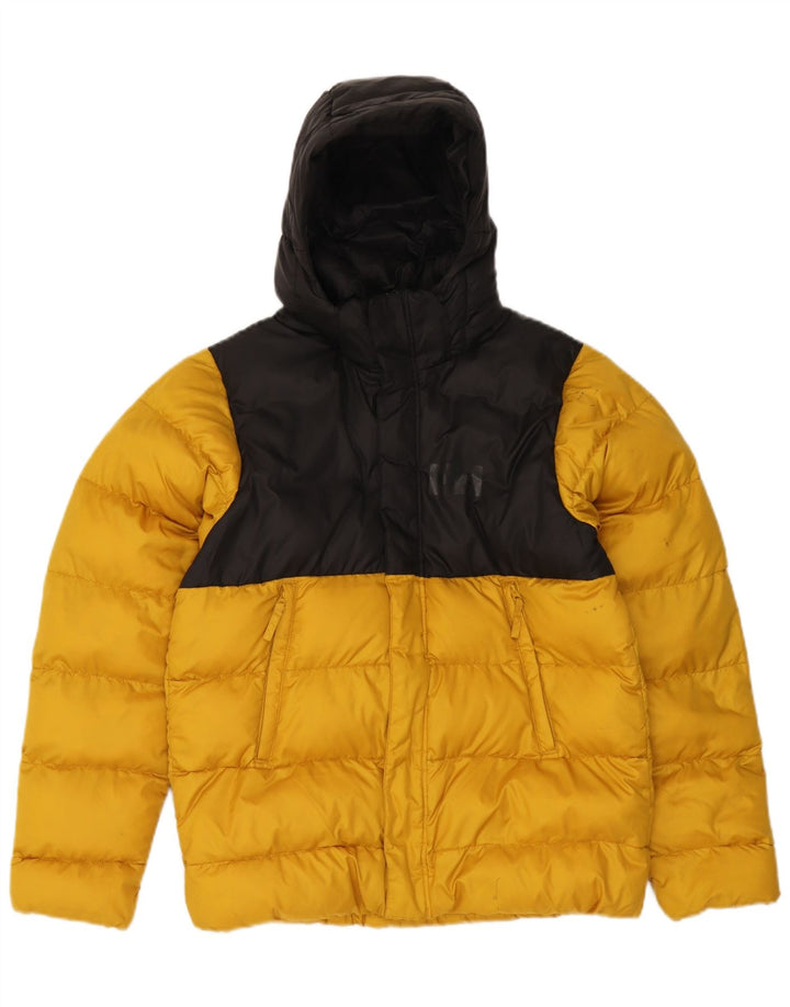 Helly Hansen Boys Hooded Padded Jacket 13-14 Years Yellow Colourblock