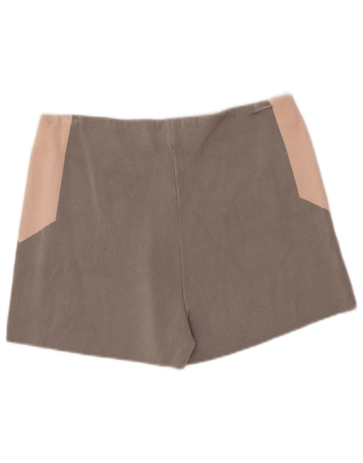 Benetton Womens Casual Shorts W30 Medium Grey Colourblock
