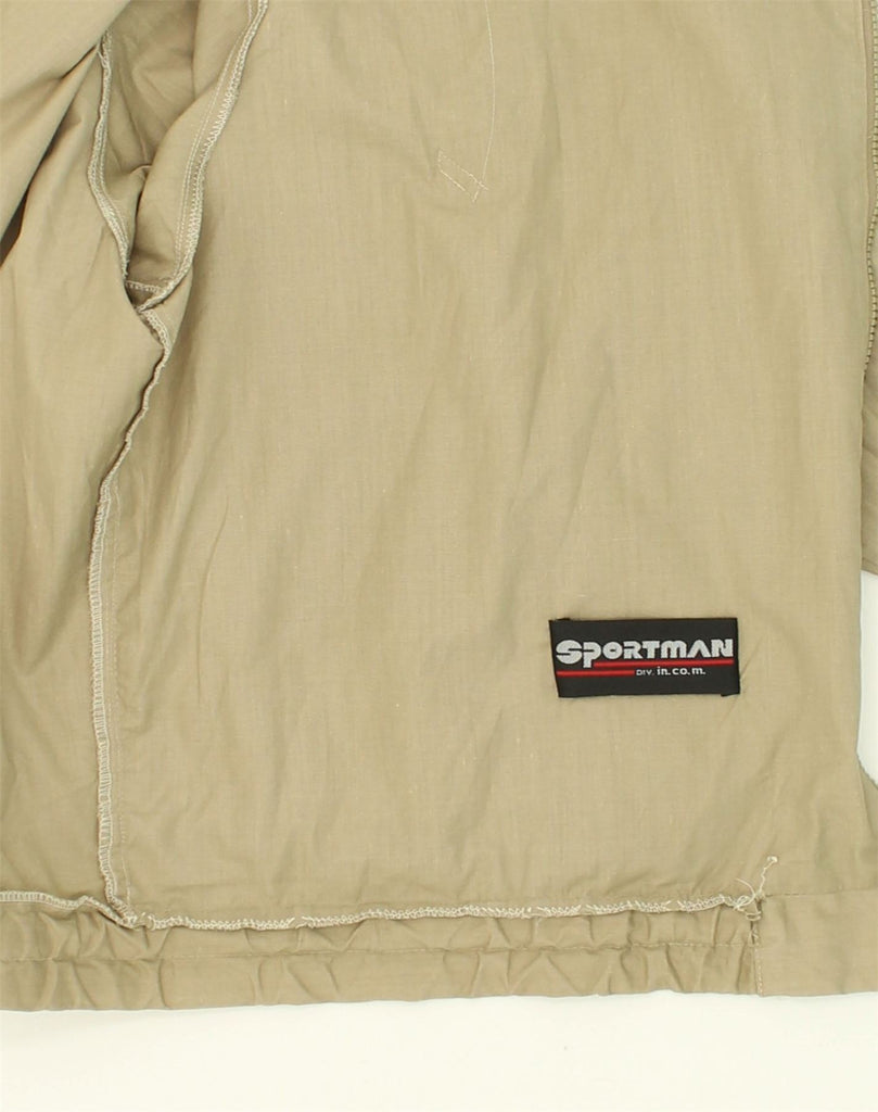 SPORTMAN Mens Bomber Jacket IT 52 XL Beige | Vintage Sportman | Thrift | Second-Hand Sportman | Used Clothing | Messina Hembry 