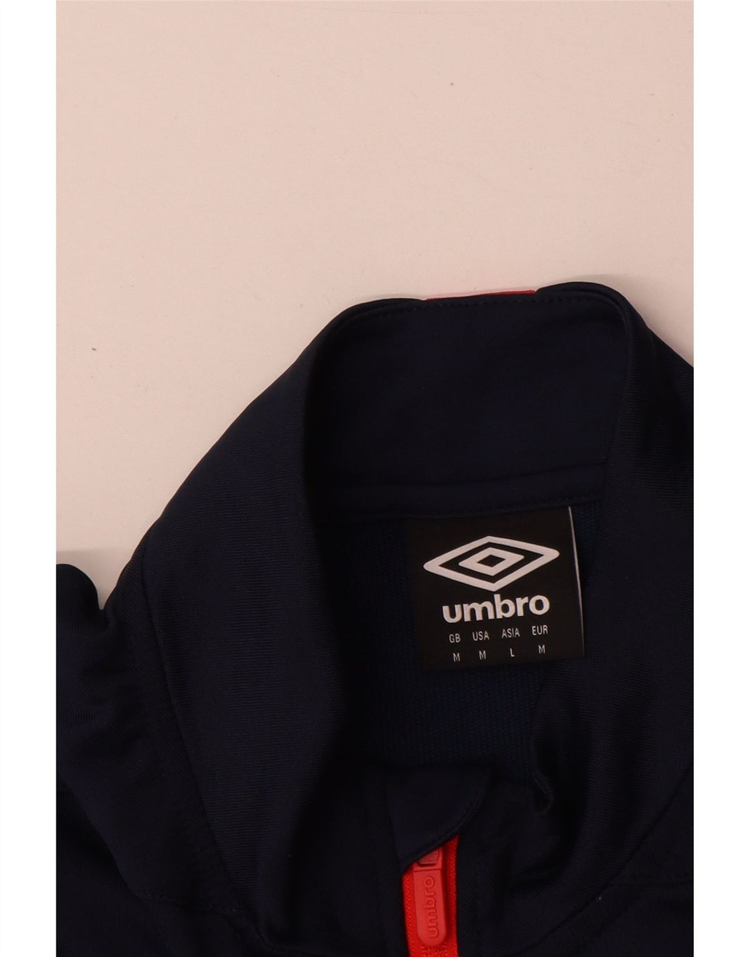 Umbro Mens Graphic Pullover Tracksuit Top Medium Navy Blue Colourblock