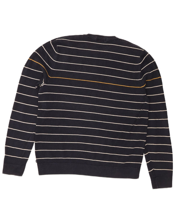 Marks & Spencer Mens Blue Harbour Crew Neck Jumper Sweater Medium Navy Blue