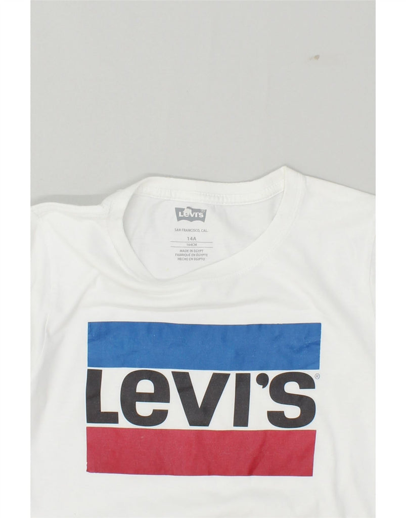 LEVI'S Boys Graphic T-Shirt Top 13-14 Years White | Vintage Levi's | Thrift | Second-Hand Levi's | Used Clothing | Messina Hembry 